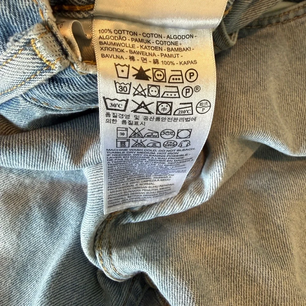 Levi's 505 Blue Denim Straight Leg Jeans Regular Fit Men's